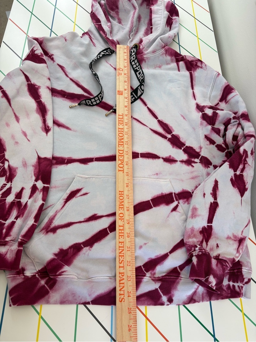 Proenza Schouler White Label (PSWL) Blue & Pink Tie-Dye Hoodie XS 100% Cotton - Picture 15 of 15